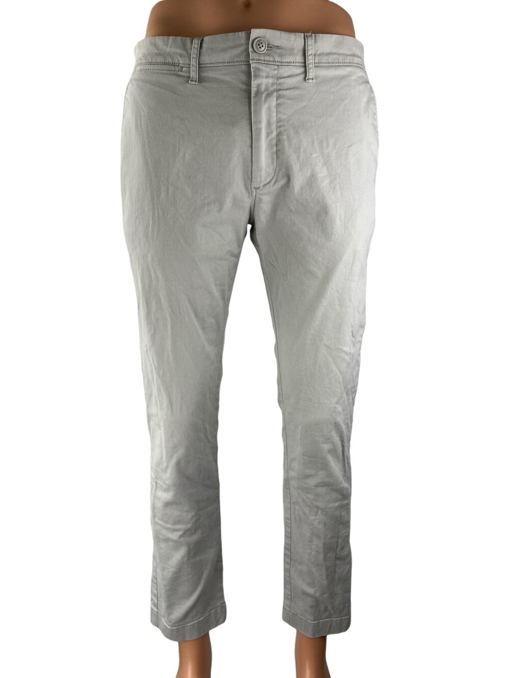 J.Crew Men's White High Rise Slim Straight Leg Chino Khaki Trousers Pants Sz 31